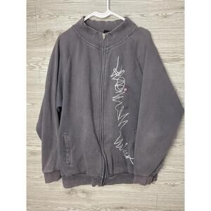 Vintage Y2K Street wear West Surf Full Zip Size L  Graffiti